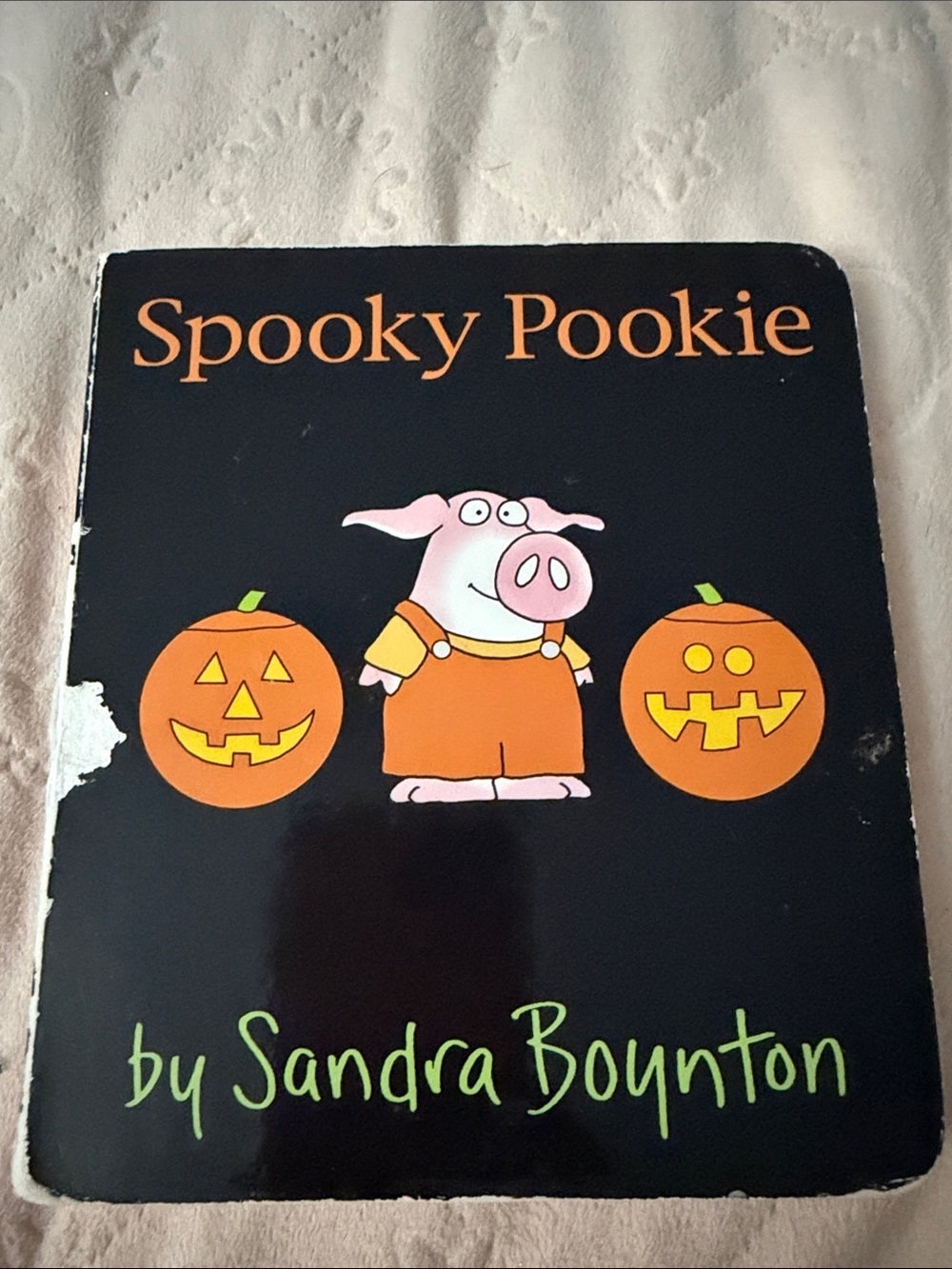 Spooky Pookie Pig Halloween book Sandra boynton- Black & Orange